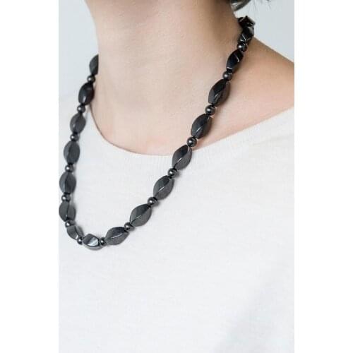 Shungite Necklace Protection Stone Beads Unique Shungite Beads for Chakra Balancing and Cleaning Crystal Karelian Heritage