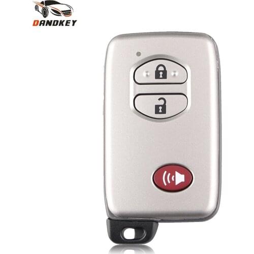Dandkey 2+1 3 Button Car Smart Key Remote Key Case For Toyota Prius Land Cruiser Avalon Prado 2010-2015 Keyless Entry Key Cover