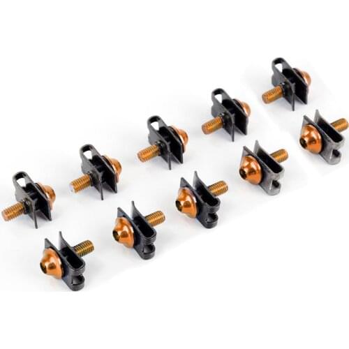 For Motorcycle Auto Replacement Parts Automobiles Accessories 10pcs Aluminium M5 Fairing Bolts Fastener Clips Screw Nuts