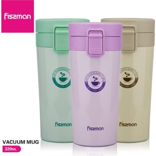 Fissman 320ml Vacuum Coffee Mug Double Wall Stainless Steel Thermos Coffee Bottle