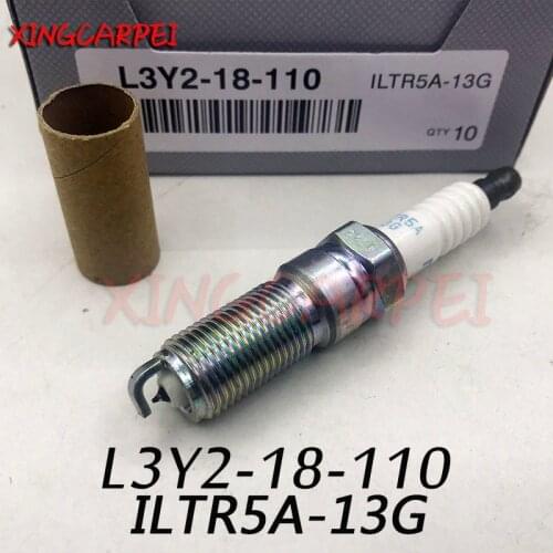Hot 10pcs L3Y2-18-110 ILTR5A-13G Iridium Spark Plug For Mazda 3 5 6 Wagon CX-7 L3Y218110 ILTR5A13G