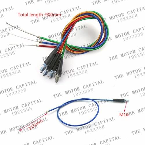 M10 Straight Head Motorcycle Throttle Oil Cable Line for Pit Dirt Motor Trail Bike Motocross 115cm