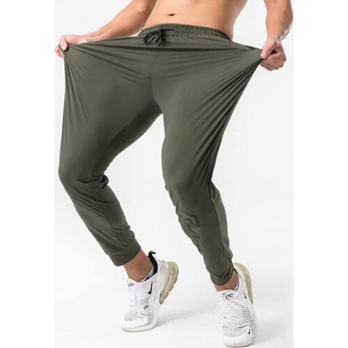 Fabric Drawstring Running Sport Joggers Men Quick Dry Athletic Gym Fitness Sweatpants with Two Side Pockets Exercise Pants