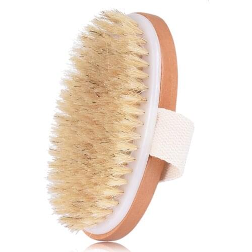 Body Massage Brush Natural Shower Brush Organic Dry Skin Body Brush Bamboo Wet Back Shower Brushes Exfoliating Bathing Brush