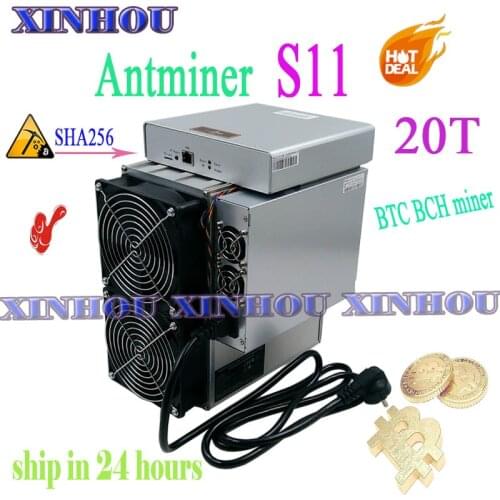 Used BTC BCH miner Antminer S11 20T SHA256 Asic Miner Bitcoin Mining Better Than S17 T17 S9 WhatsMiner M3 M21 Innosilicon T3 T2T