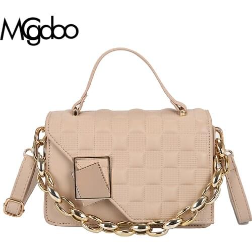 Mgcdoo Fashion Chain Crossbody Bag PU Leather Women Handbag Simple Luxury Shoulder Bag Small Messenger