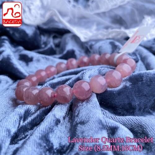 Baceda Natural Crystals of Lavender Quartz Bracelet has a power of unconditional love and encourages forgiveness also compassion