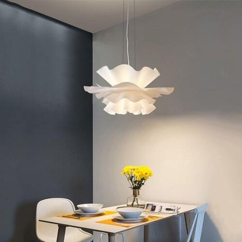 Nordic Creative Simple Restaurant Childrens Room Acrylic Flowers hanging lamp Modern Warm Romantic room Bedside pendant lights