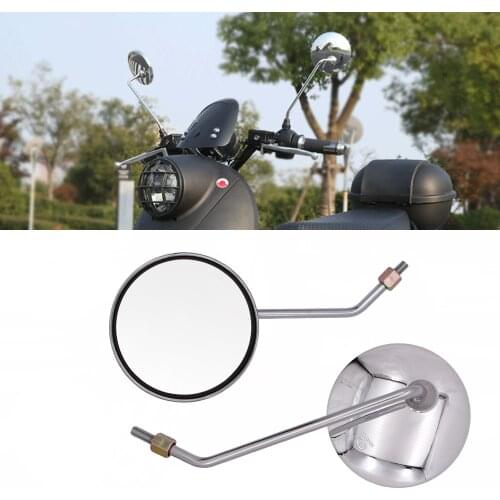 Newest Motorcycle Rearview Side Mirrors Chrome Round Mirror For kawasaki Yamaha Suzuki Honda Victory Harley Davidson Accessories