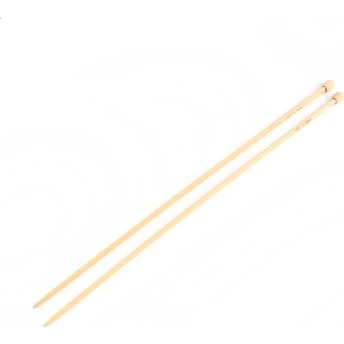 New 4.5mm Natural Bamboo Single Pointed Knitting Needles Weave Sweater DIY Tool Crochet Set 34cm Long 2 PCs/Set