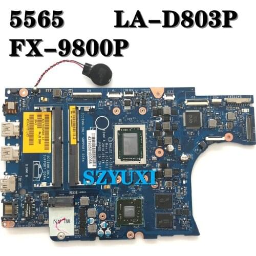 FX-9800P processor FOR DELL INSPIRON 5565 Laptop Motherboard BAL22 LA-D803P CN-0KPK2C KPK2C Mainboard 100%tested