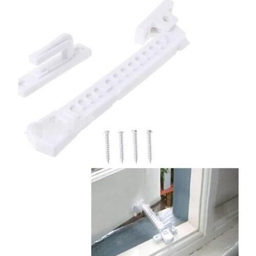 Plastic Window Brace Handle Stay Window Latch Support Limiter Child Safety Windows Bracket Hardware Parts with Screws