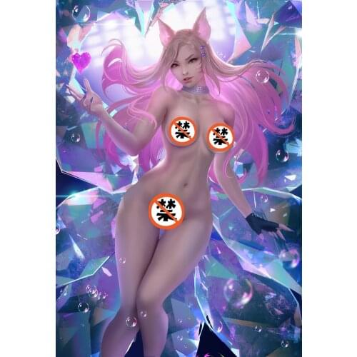 Print silk or canvas LOL KDA ahri Akali sexy lady art poster 16x24 24x36 inch custom living room bedroom decorative painting