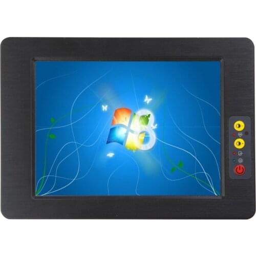 Rugged 8.4 Inch LCD display Fanless Touch Screen Industrial Panel PC With 4xCOM RS485 2x100/1000Mbps RJ45 Lan tablet pc for AMT