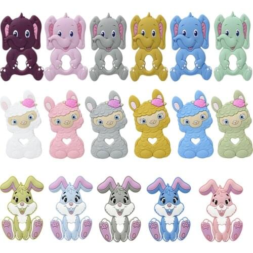 5 PCS Silicone Butterfly Teethers Chewable Animal Teether Toys BPA Free Safe And Natual Nursing Necklace Teething Accessories
