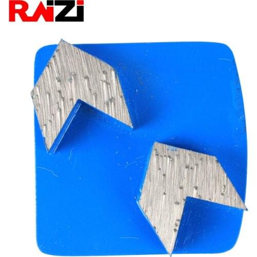 Raizi 2 arrow segments Diamond Grinding Plate Metal Segment Tools Grit 30 Medium Bond Scrapers For Concrete Floor