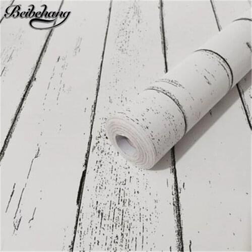 Beibehang Retro wood grain Self - adhesive wallpaper waterproof and moisture - proof PVC environmental wallpaper papel de parede