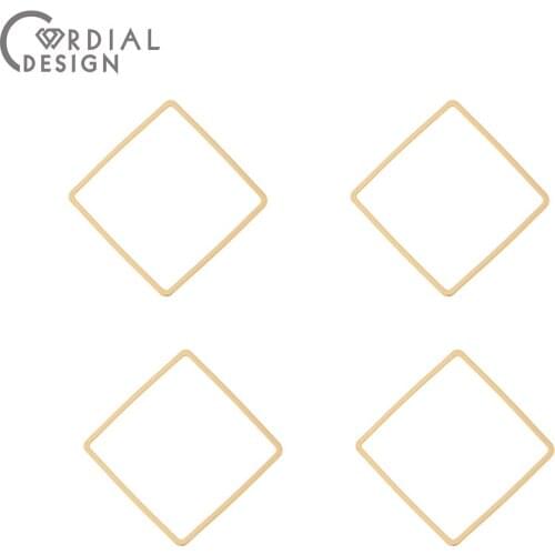 Cordial Design 100Pcs 27*27MM Jewelry Accessories/Square Shape/Hand Made/Genuine Gold Plating/DIY/Jewelry Findings & Components