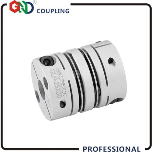 Flexible shaft coupler GND aluminum double diaphragms clamp for 3D Print Coupling servomotor stepmotor connect kaplin CNC