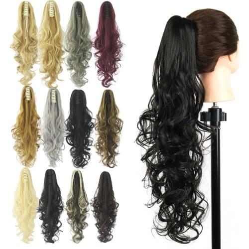 Soowee 2 in 1 Curly Claw Ponytail Clip in Hair Extensions Hairpiece Pony Tail Synthetic Hair Accessories