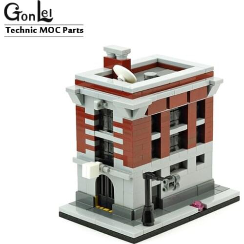 NEW Ideas Firehouse Headquarters Ghostbusters MOC Building Blocks Bricks Compatible for MOC-10967 DIY Toy Christmas Gifts