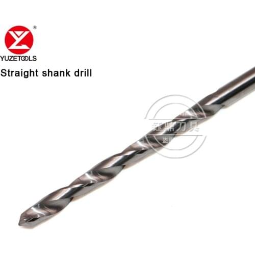 Solid carbide drill Twist drill YUZETOOLS special ultra hard drill for straight shank