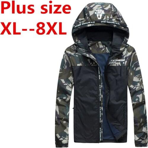 8XL 7XL spring new sportswear Men Fashion Thin Windbreaker jacket Zipper Coats Outwear mens clothing free delivery