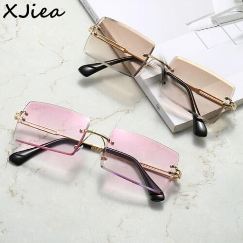 Sunglow Rimless Sunglasses Women 2021,Fashion Designer Square Sun Glasses,Summer Decorative Frameless Eyeglasses,Accessories
