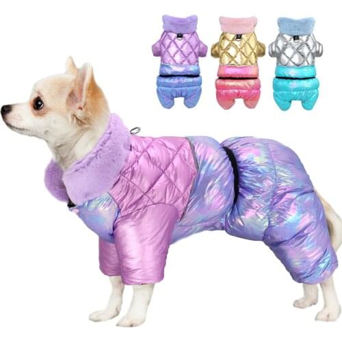 Winter Pet Dog Clothes For Small Dogs Warm Reflective Puppy Clothing French Bulldog Waterproof Coat For Chihuahua Dog Jacket