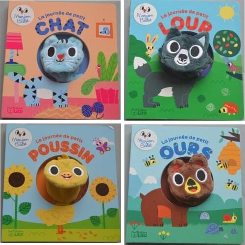 1 book Parent child kids baby lovely 3D picture story French learning book interesting cardboard book Age 0 - 3