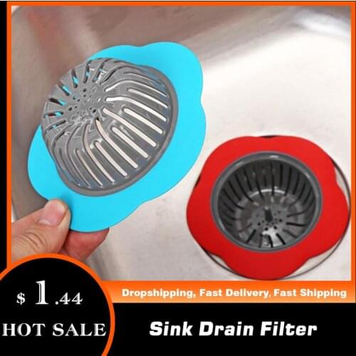 1Pc Flower Shaped Hair Catcher Stopper Sink Drain Filter Bathtub Trapper Drain Hole Filter Strainer For Bathroom Kitchen S3