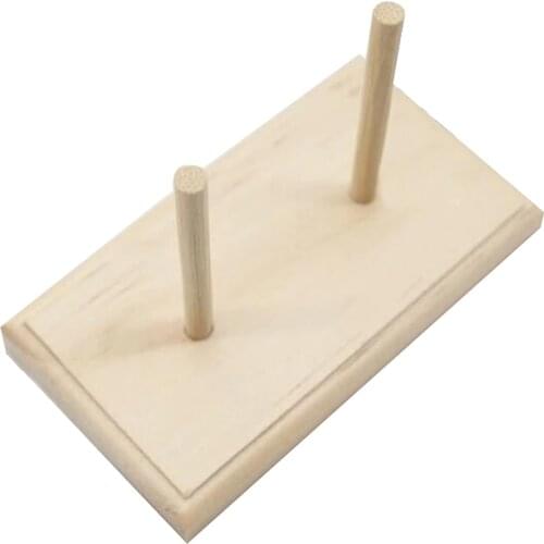 2 Spools Cone Wooden Thread Storage Rack Organizer Holder for Sewing Quilting