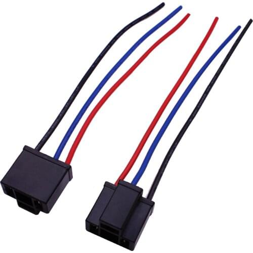 YUNPICAR H4 9003 HB2 Wiring Harness Headlights Wire Sockets H4 to 3 Pin Adapter for Headlight Fog Light 2PCS