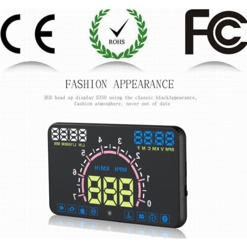 2020 E350 5.8" Screen HUD Car Head Up Display Engine Fault Fuel Alarm Speedometer New