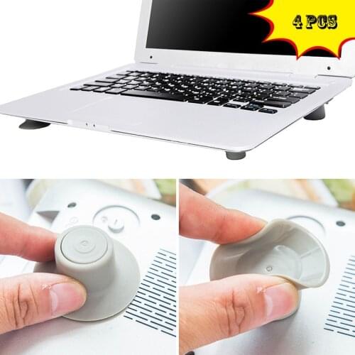 4Pcs Portable Laptop Notebook Heat Reduction Cooling Pad Stand Suction 4 Stand Feet Cup Non-Slip Tablet PC Stand Holder