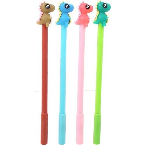 40 pcs/lot Cartoon Dinosaur Gel Pen Cute 0.5 mm black ink Signature Pen School Office writing Supplies Promotional Gift