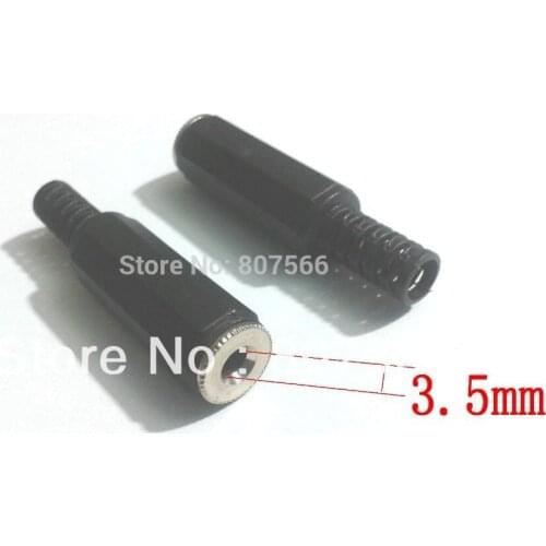 50pcs 3.5mm Jack Stereo Plastic Female Inline Socket Solder Connectors New