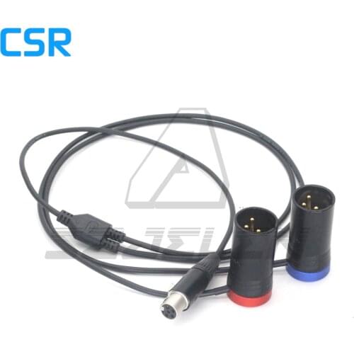 Ta5f to two flat cover XLR NEUTRIK 3pin XLR male for Zaxcom qrx200 audio cable