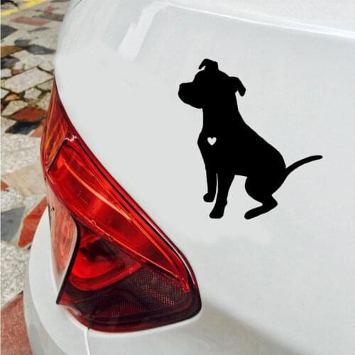 Car Sticker Cute Pit Bull Dog Reflective Car Vehicle Body Window Decals Sticker Decoration Auto Tuning Styling 2019Funny Sign