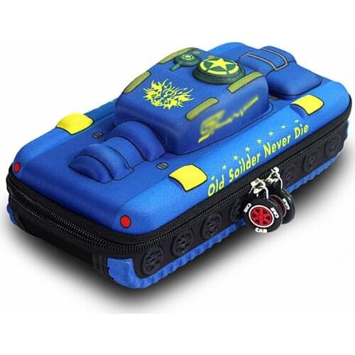 Tank Shaped 3D Stationery Box Pencil Cases Large Capacity Pencilcase Pencil Bags Shockproof Pen Case Students Supplies Gifts