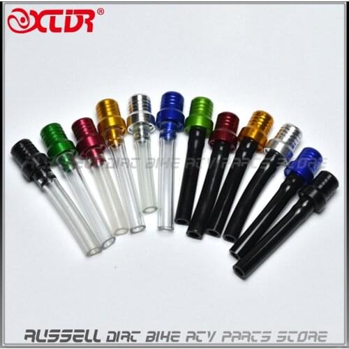Colorful Aluminum fuel tank gas cap vent Breather Hose Crystal Tube & Black Tube for Dirt Bike