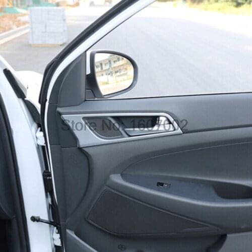 For Hyundai Tucson 2016 2017 Stainless Steel interior Door Handle Bowl Trim Inner Handle Door Handle Decorations Accessories