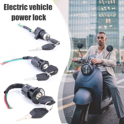 Electric Bicycle Power Lock Portable Waterproof Cycling Elements Ignition Switch Key for E-Scooter Bike Accessories