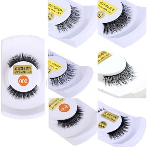 ICYCHEER 100% Real Mink Natural Handmade False Fake Eyelashes Eye Lashes Makeup Extension