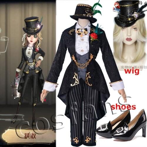 Identity V Cosplay Costumes Demi Bourbon Cosplay Costume Barmaid True Proof New Skin Uniforms Costume Suits Black Clothes Set