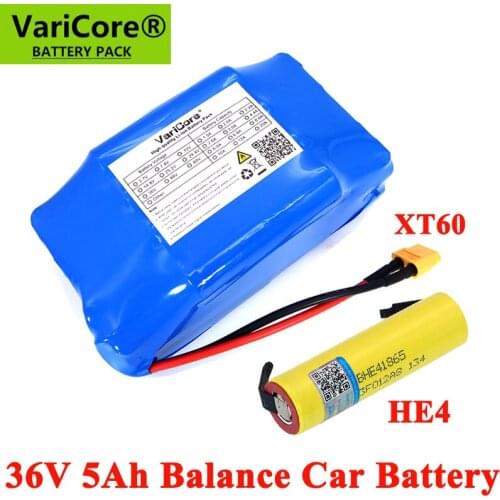 VariCore 36V 5Ah 5000mAh HE4 2500mAh 2 wheel electric scooter self balancing 18650 lithium battery pack for Self-balancing Fits