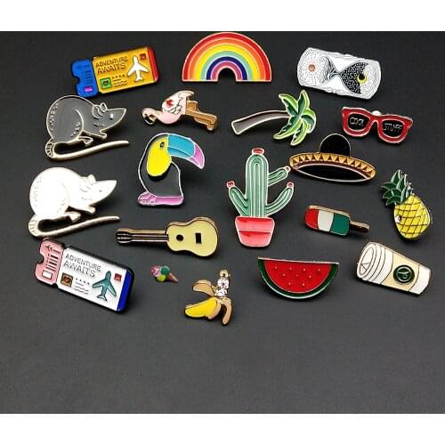 LIWO Flamingo Brooches For Clothes