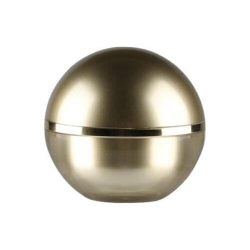 Fashion Spherical Golden Cream Jar Box 15g Refillable Cosmetic Packaging Container Empty Acrylic Jar Sunscreen Box 20pcs/lot