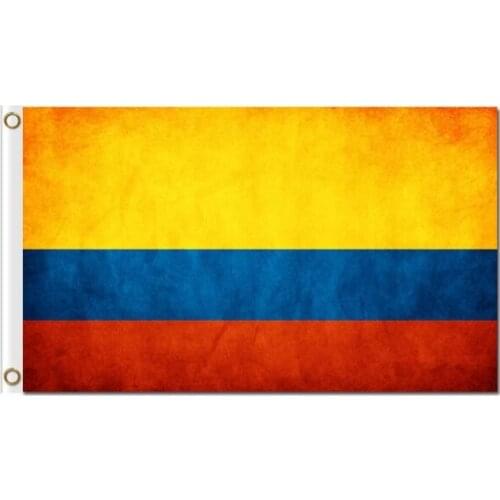 Colombia grunge style 3x5ft national flag