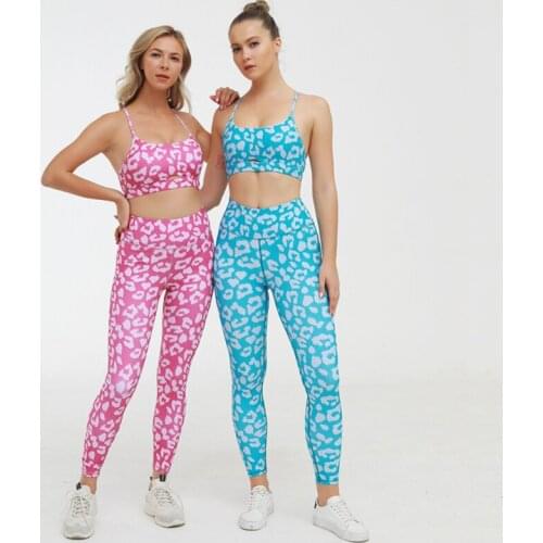2020 New Yoga Printing Yoga Fitness Vest Pants Sports Suit Yoga Suit Women
